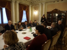 Встреча Премьер-Министра Греции Алексиса Ципраса с активистами греческих обществ во главе с Председателем Федерации греческих обществ Украины Александрой Ивановной Проценко-Пичаджи