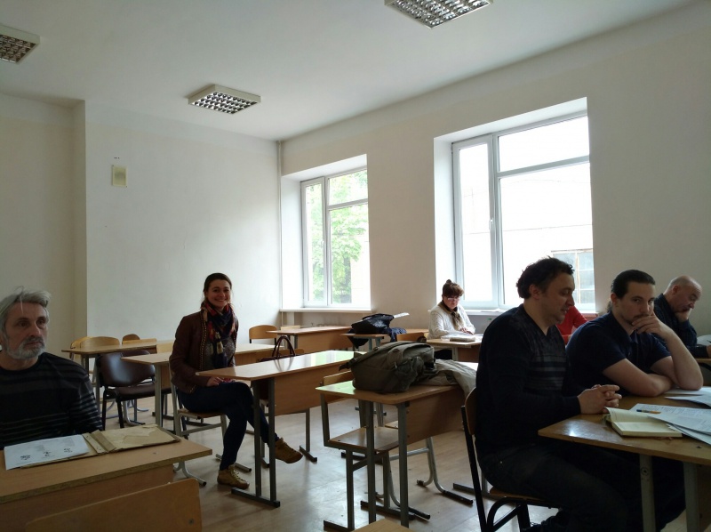 Натисніть для перегляду збільшеного зображення Заняття в Центрі вивчення новогрецької мови 29.04.2017 року